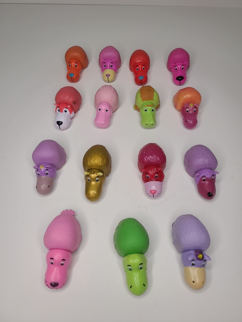 Flipazoo Flip A Zoo Mini Animal Figures Lot of 15 Gold Dragon Pink Cat